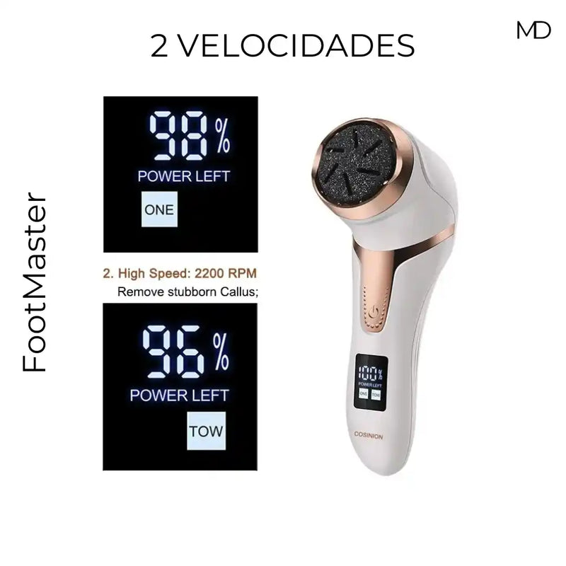 Dispositivo de Pedicure Elétrico FootMaster - Portátil e Recarregável (BRINDE EXCLUSIVO)