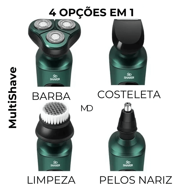 Aparador MultiShave - Prazer e Conforto de Barbear Sem Esforço (4 EM 1)