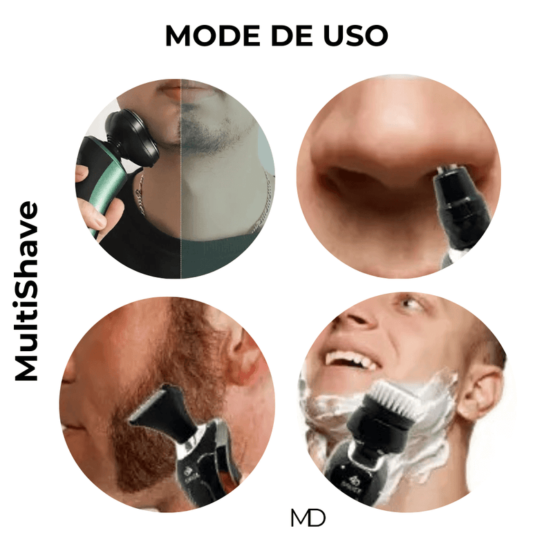 Aparador MultiShave - Prazer e Conforto de Barbear Sem Esforço (4 EM 1)